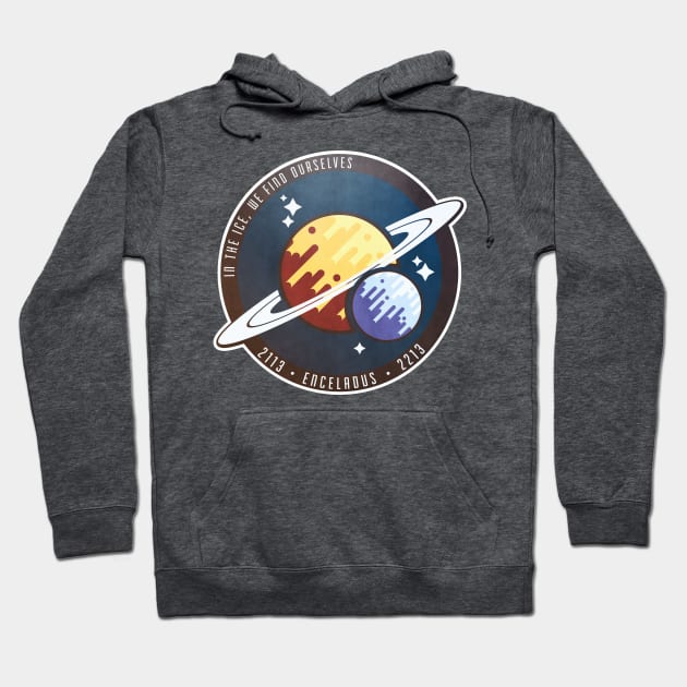 Enceladus Mission Crew Badge Hoodie by msharris22